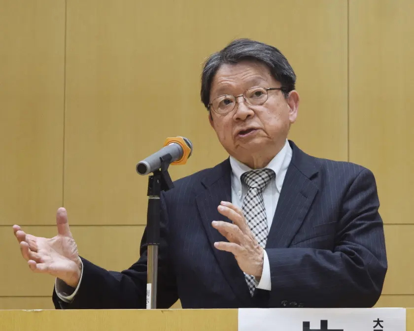 記念講演講師の大正大学教授の片山善博さん（元鳥取県知事、元総務大臣）